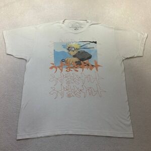 Naruto T-Shirt Shippuden Collection Anime Y2K Graphic Print Size Large White